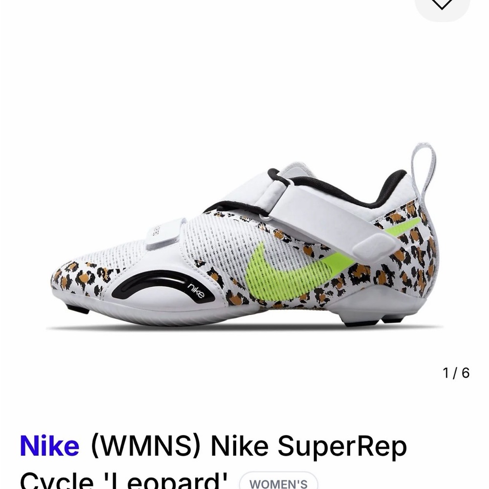 Nike Women's SuperRep Cycle Leopard White Green Athletic Shoes